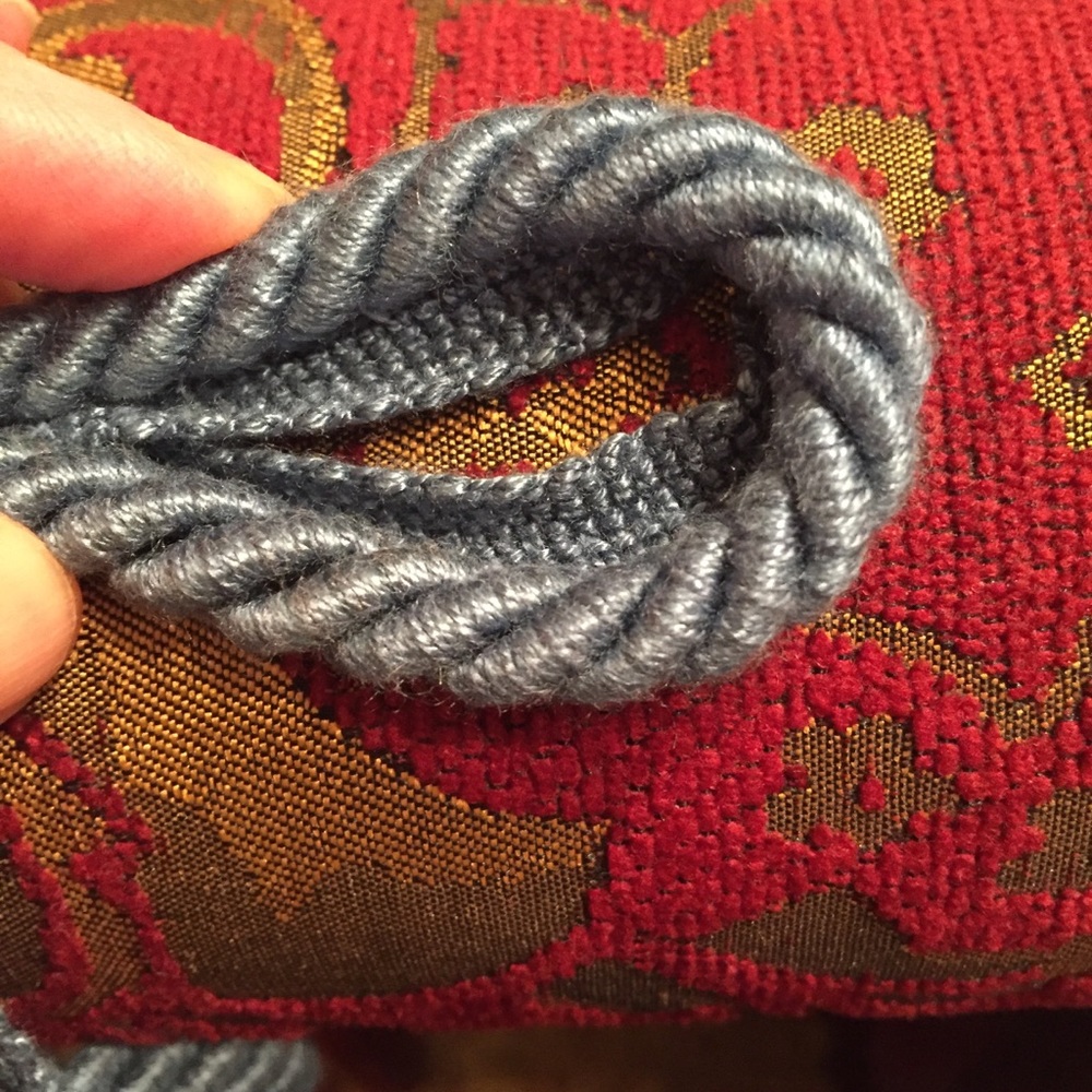 Upholstery Trim-1/4” Twisted Cord w Lip Delft Blue